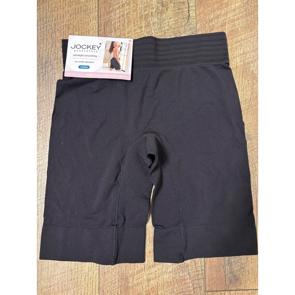 Jockey Generation Small Slipshort Women Black Smoothing Cooling No-Chafe NWT